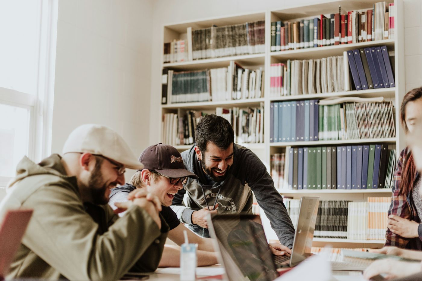 A team working on a marketing campaign.